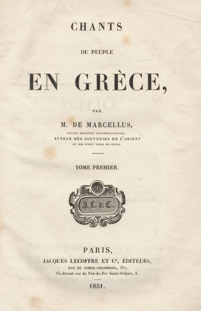 MARCELLUS, Marie Louis J. A. C., comte de.