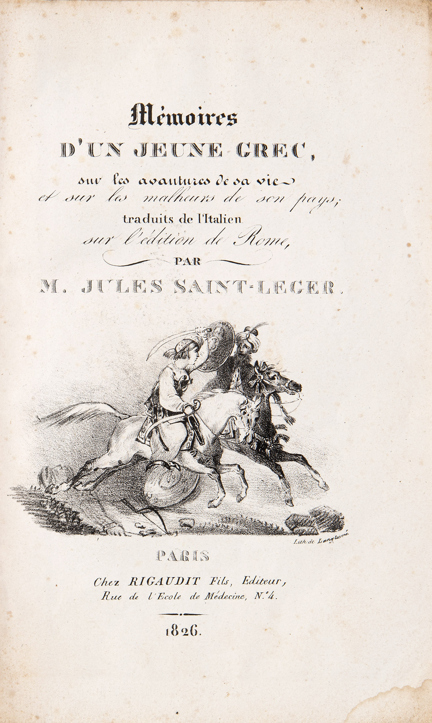 SAINT-LÉGER, Jules, μεταφραστής.