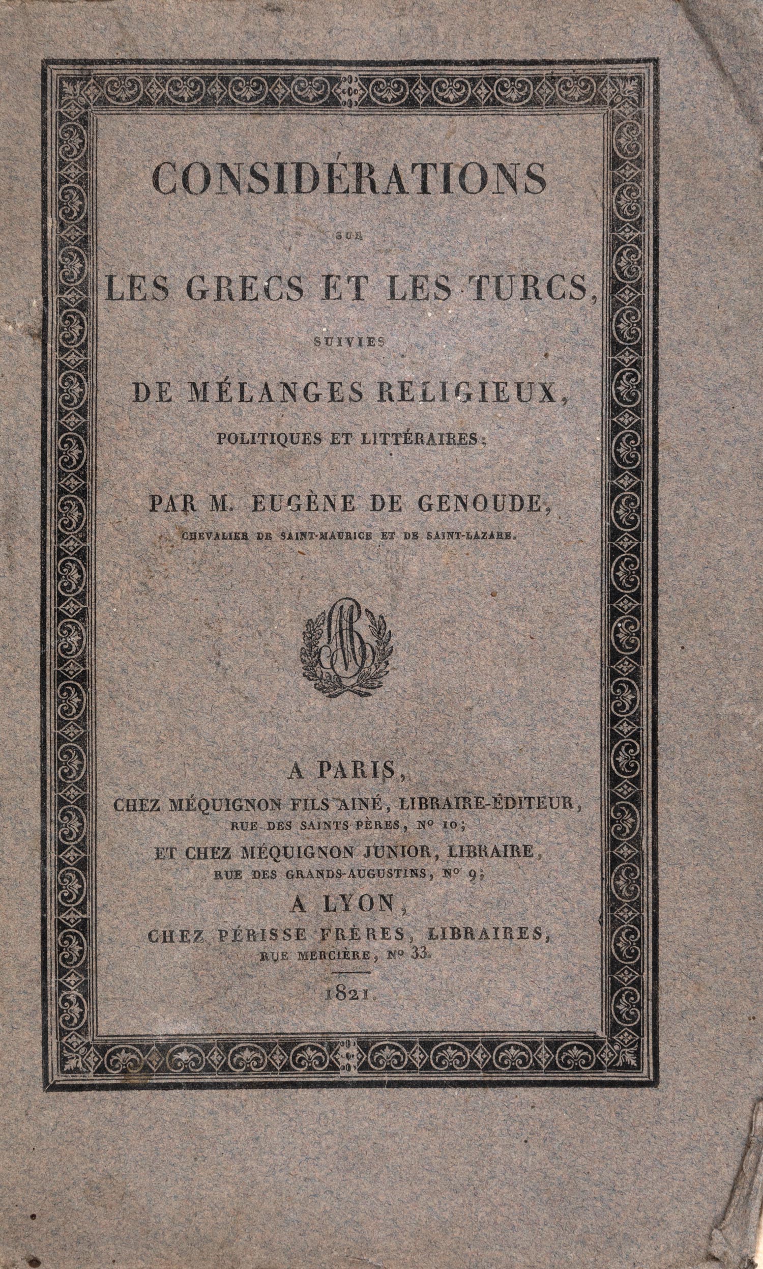 GENOUDE, Eugène de.