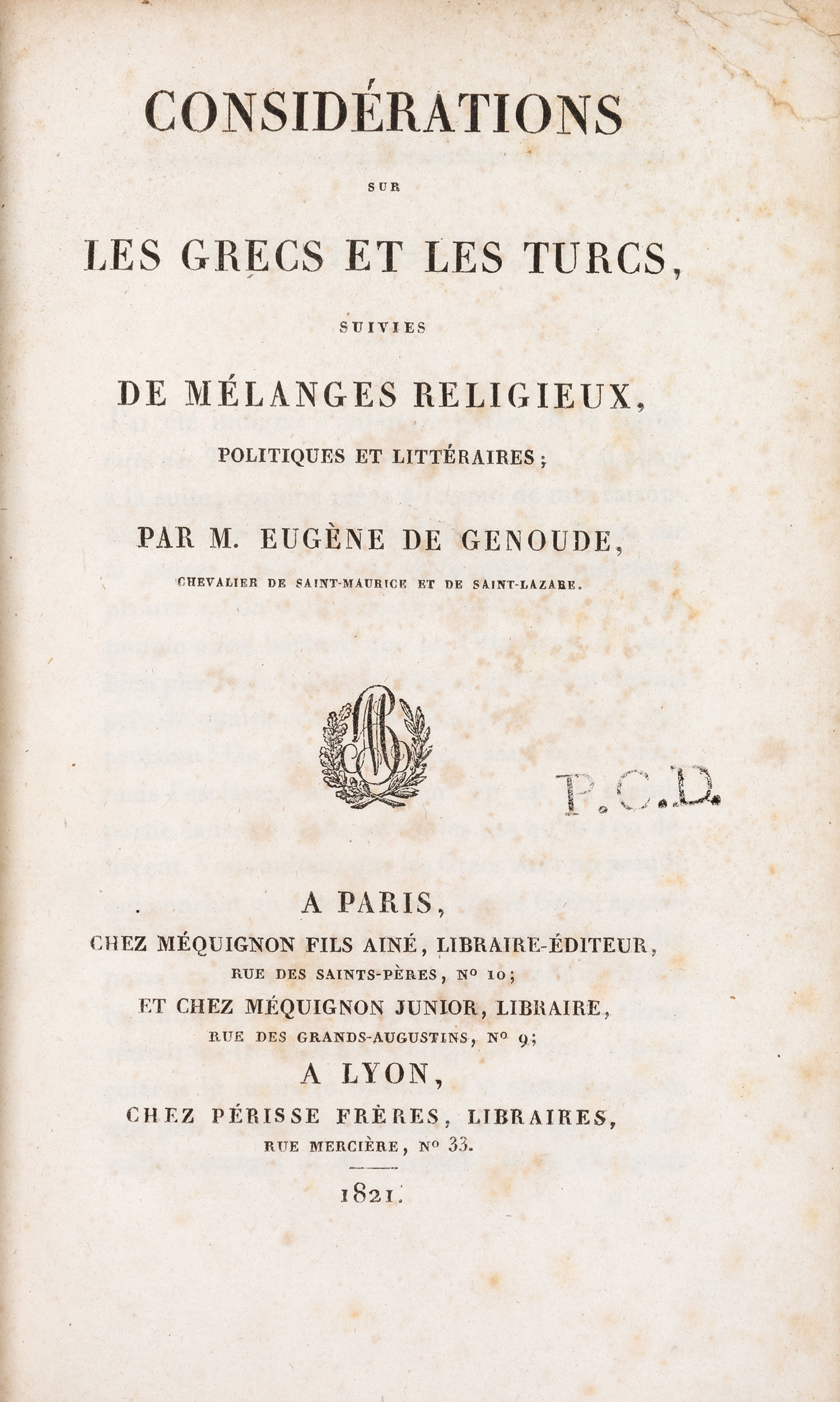 GENOUDE, Eugène de.