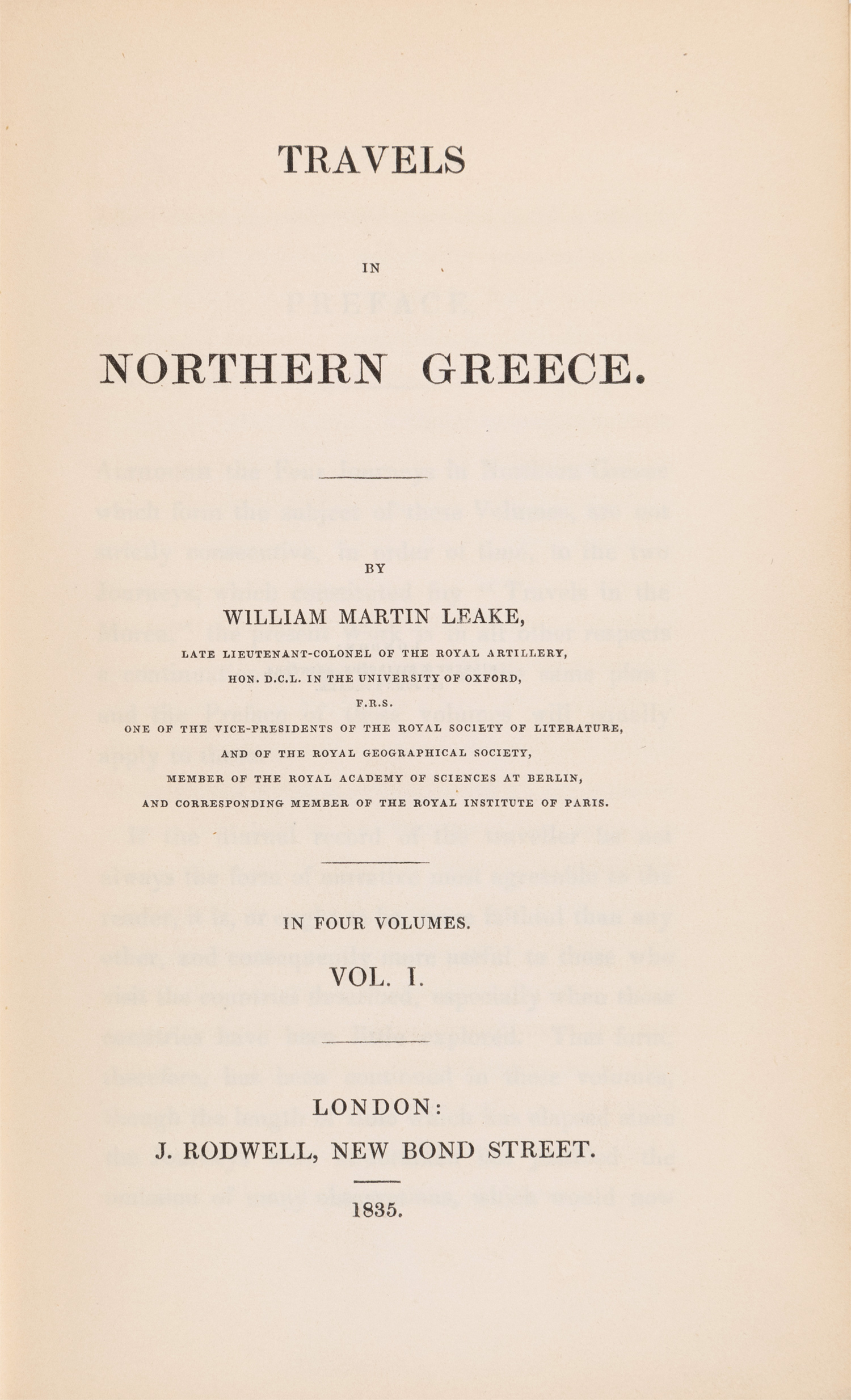 LEAKE, William Martin.