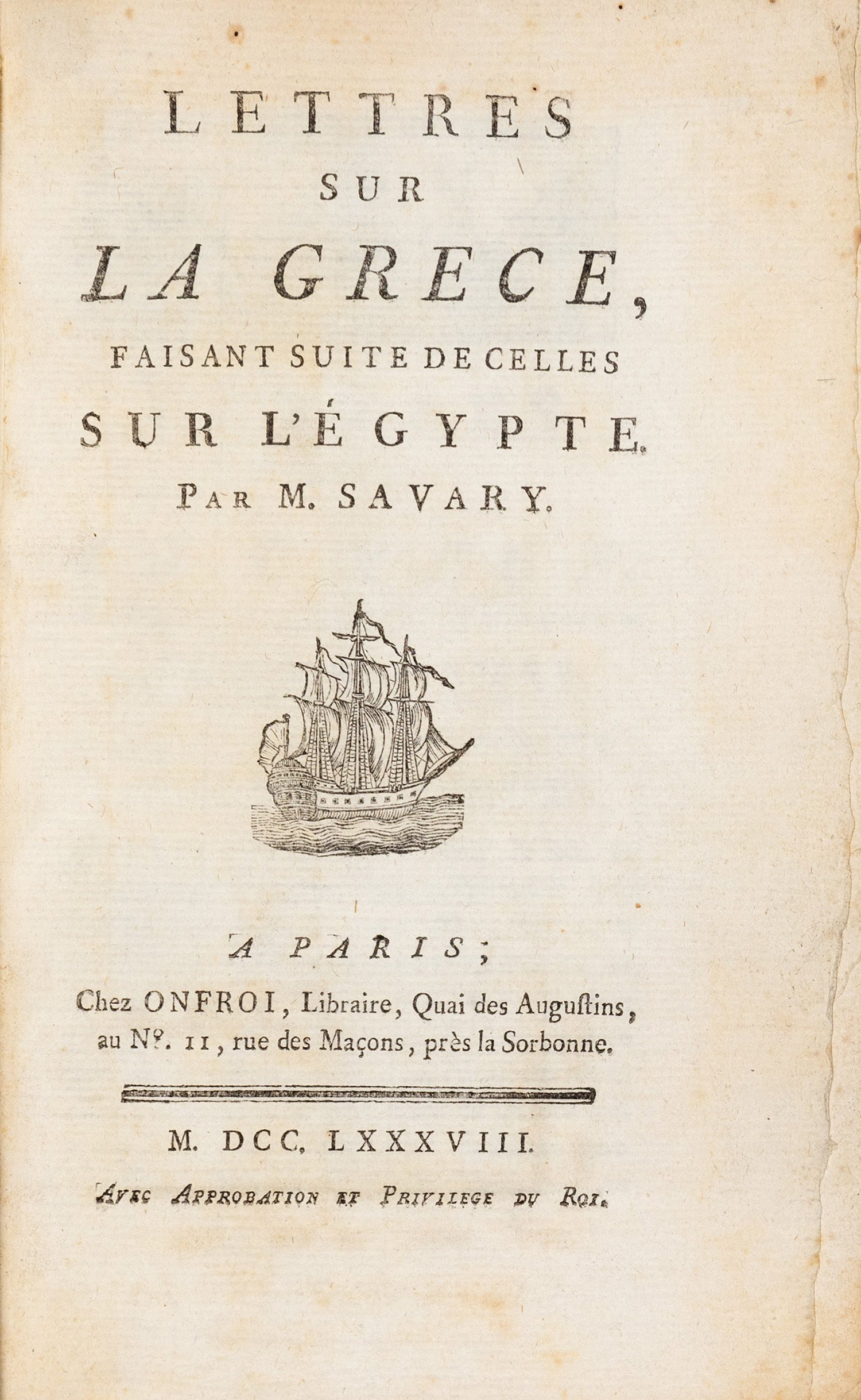 SAVARY, Claude Étienne.