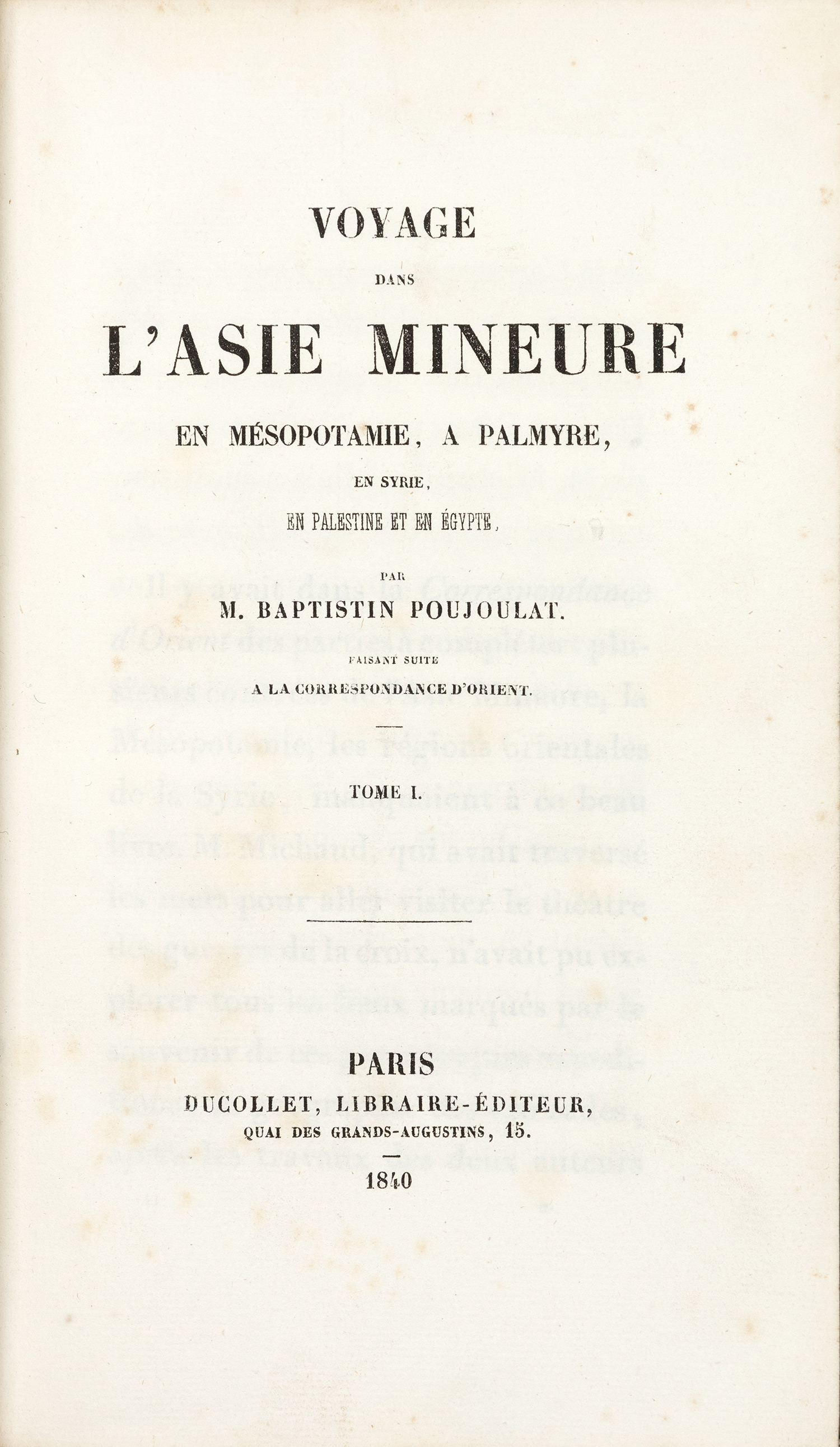 POUJOULAT, Baptistin.