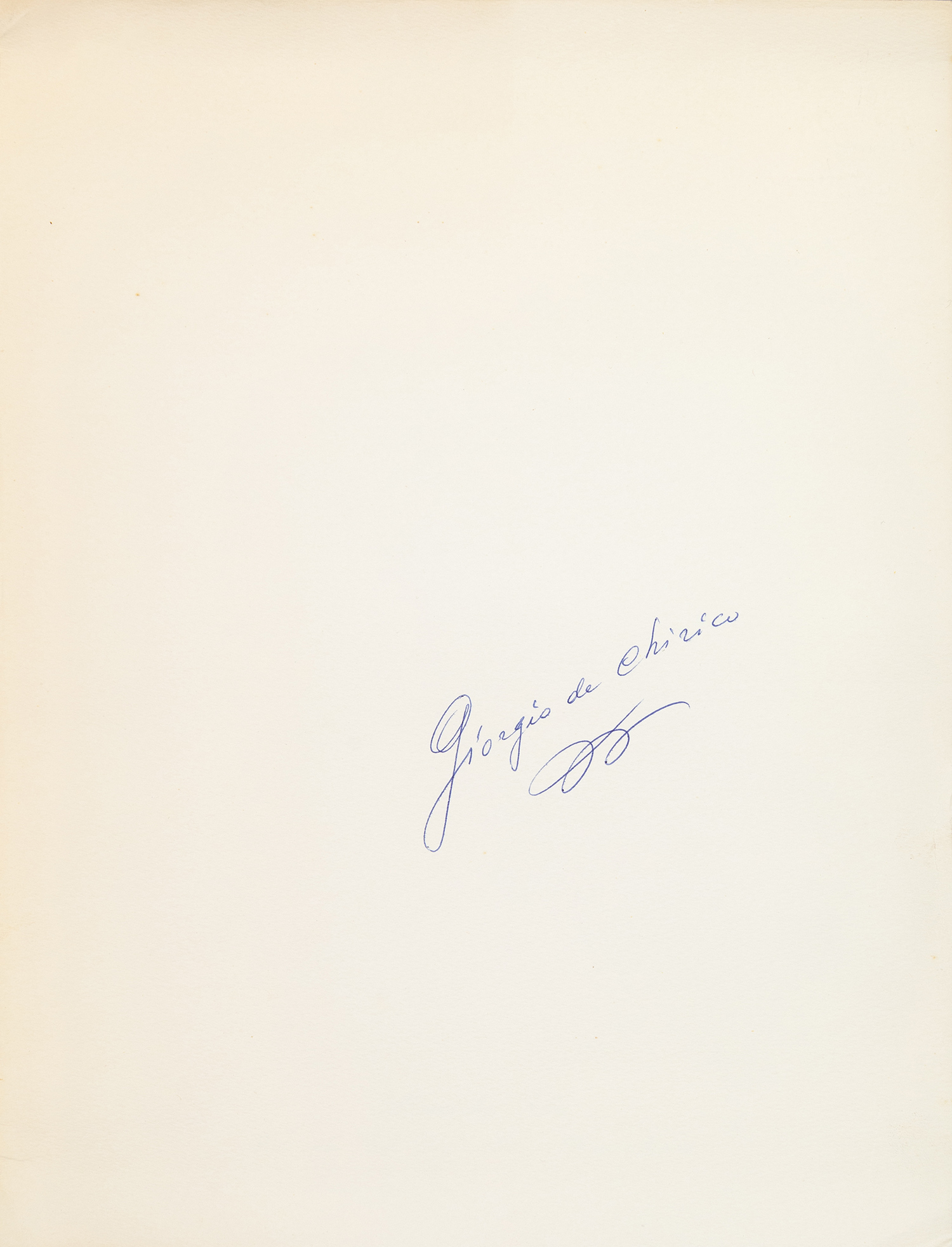 CHIRICO, Giorgio de.