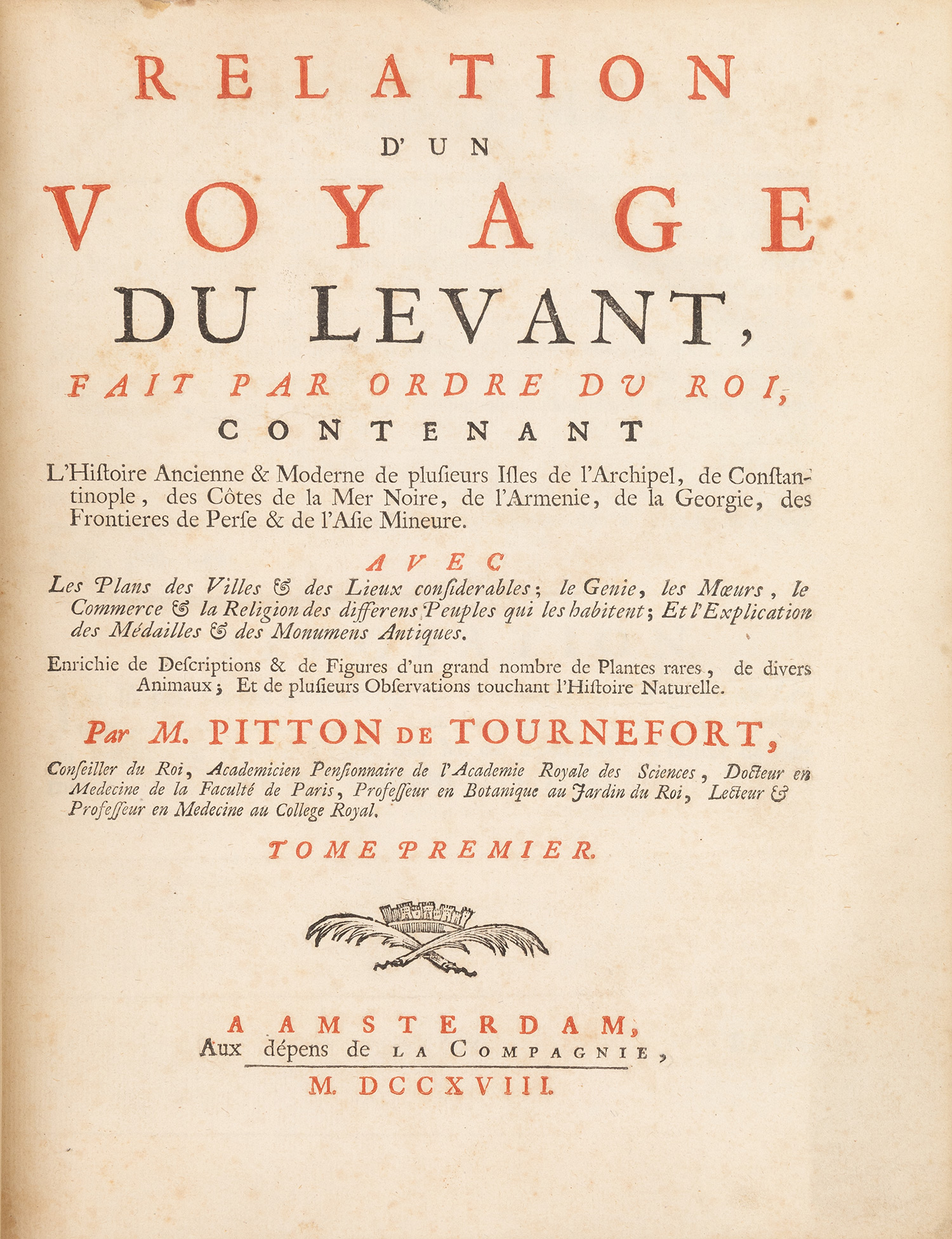 TOURNEFORT, Joseph Pitton de.