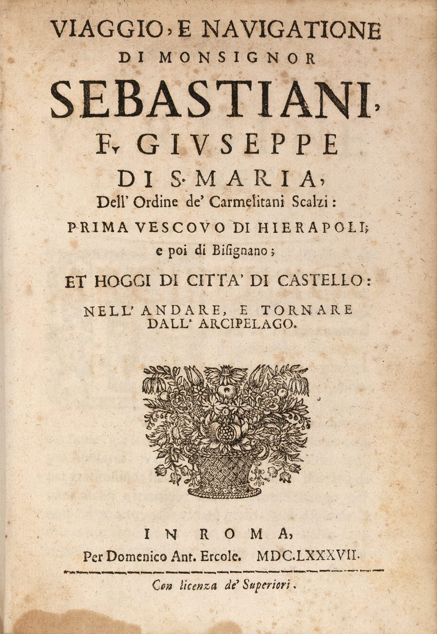 SEBASTIANI, Giuseppe di Santa Maria.