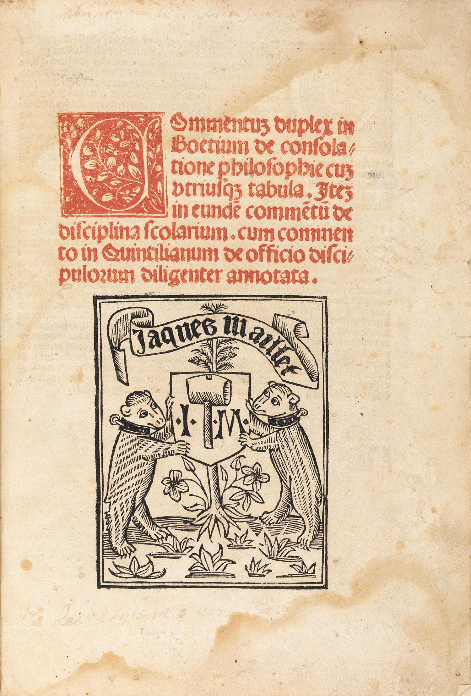 BOETHIUS, Anicius Manlius Severinus.