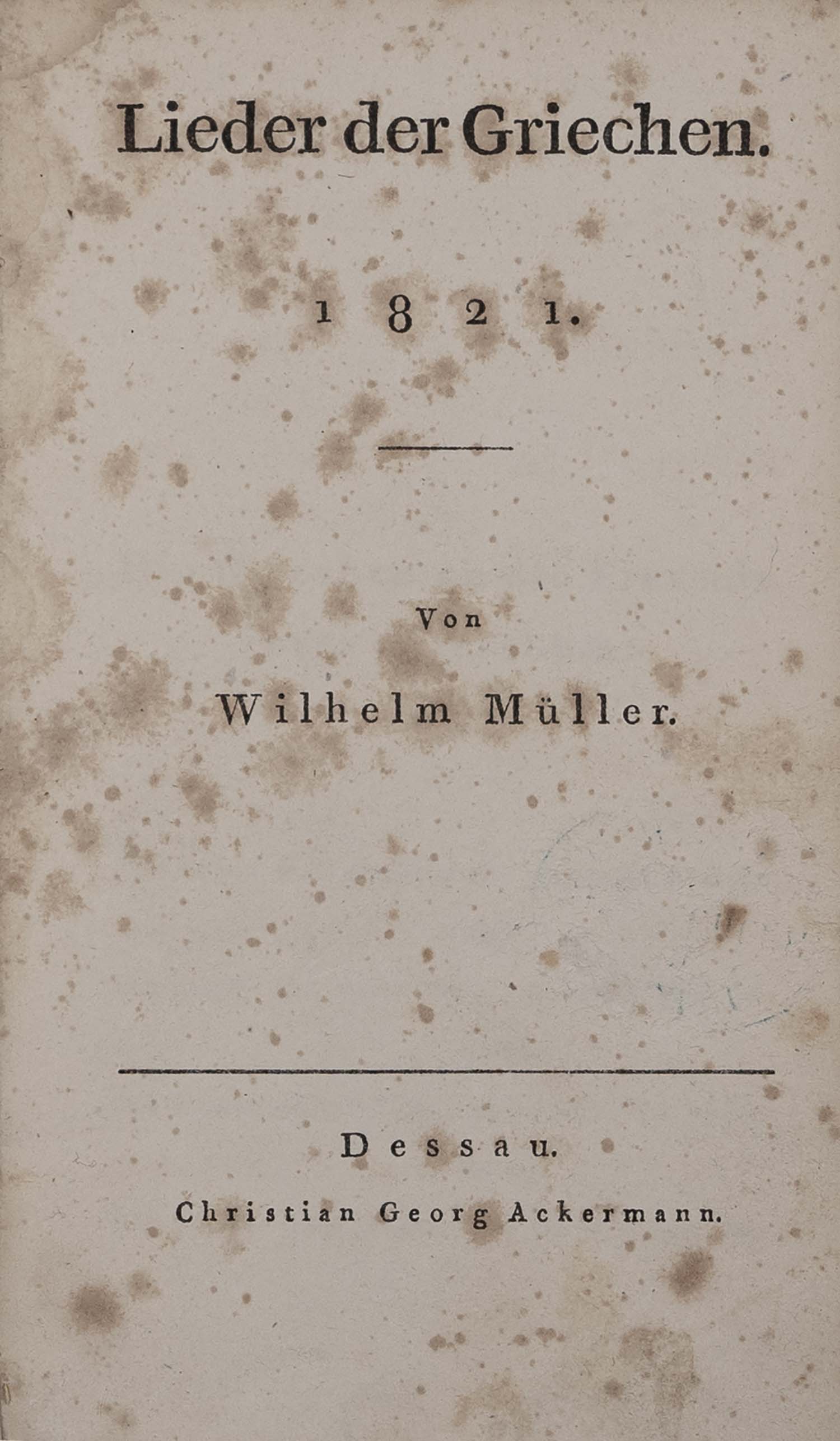 MÜLLER, Wilhelm.