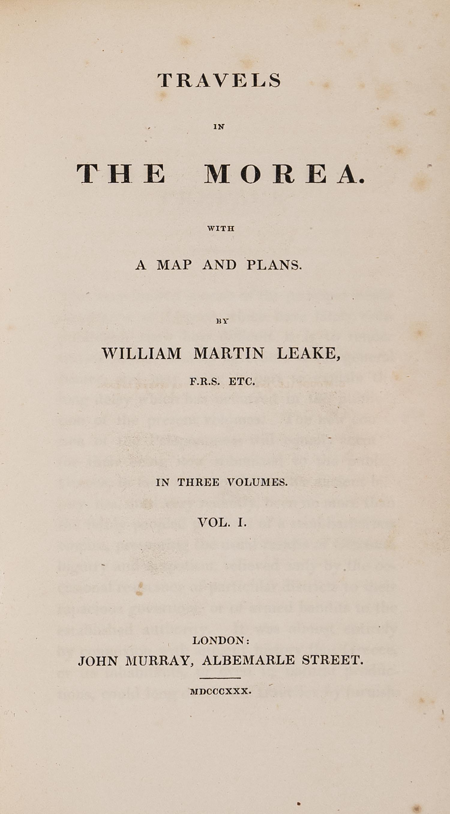 LEAKE, William Martin.